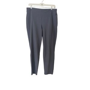 Eileen Fisher Pull On Basic Gray Straight Leg Pants Women's Size M Tapered